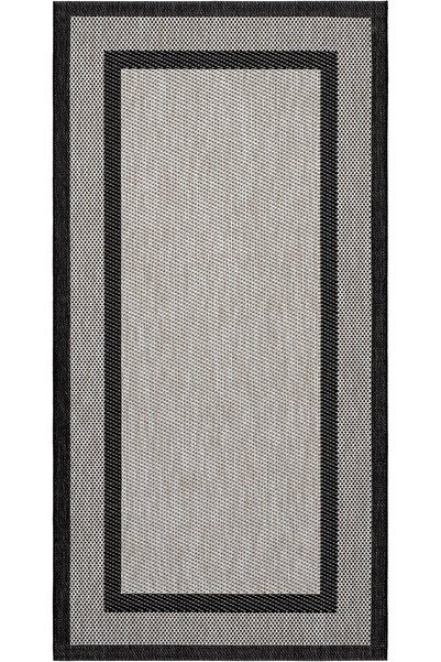 Cool Halı Easy Nunique Bej Siyah Bordürlü Sisal Görünüm Kaymaz Yumuşak Siline...