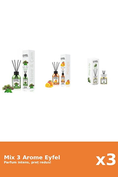 Eyfel Set 3 Mix Eyfel: 1x Lacramioare, 1x Mango, 1x Pin Si Menta