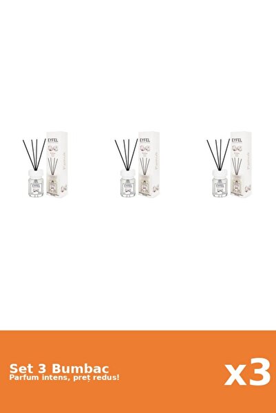 Eyfel Set 3 Odorizant Bumbac, 120 ml