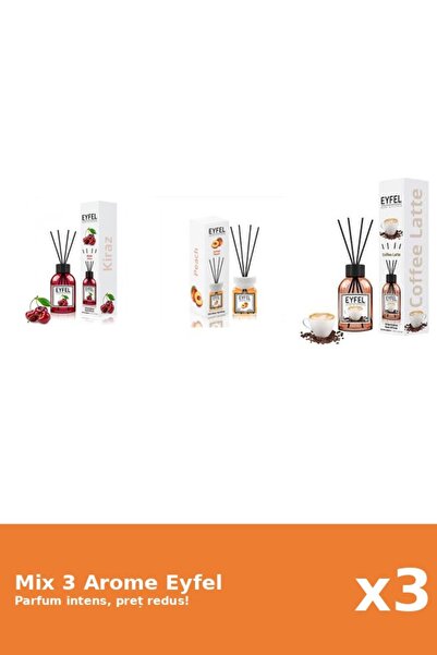 Eyfel Set 3 Mix Eyfel: 1x Cafea, 1x Cirese, 1x Piersica