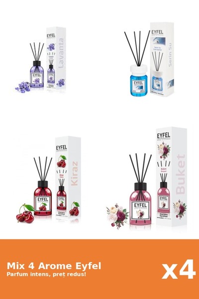 Eyfel Set 4 Mix Eyfel: 1x Bouquet, 1x Cirese, 1x Cool Water, 1x Lavanda