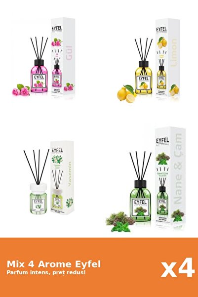 Eyfel Set 4 Mix Eyfel: 1x Iasomie, 1x Lamaie, 1x Pin Si Menta, 1x Trandafir