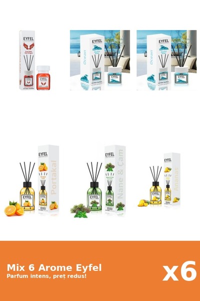 Eyfel Set 6 Mix Eyfel: 1x Ananas, 2x Ocean, 1x Pin Si Menta, 1x Portocala, 1x...
