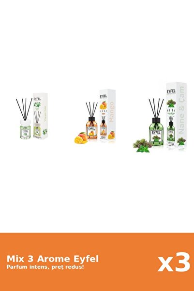 Eyfel Set 3 Mix Eyfel: 1x Iasomie, 1x Mango, 1x Pin Si Menta