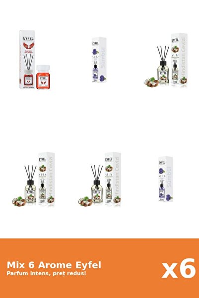 Eyfel Set 6 Mix Eyfel: 3x Nuca De Cocos, 1x Red Dragon, 2x Zambile