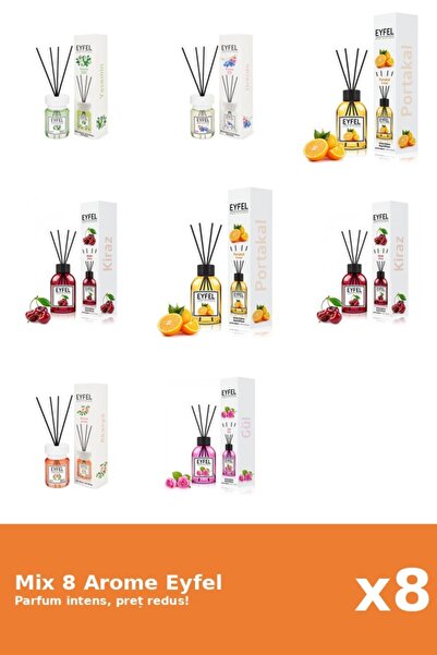 Eyfel Set 8 Mix Eyfel: 1x Acacia, 2x Cirese, 1x Iasomie, 1x Orhidee, 2x Porto...