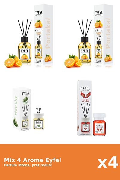 Eyfel Set 4 Mix Eyfel: 1x Lacramioare, 2x Portocala, 1x Red Dragon