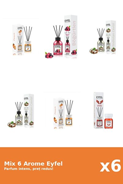 Eyfel Set 6 Mix Eyfel: 1x Fructe De Padure, 2x Nuca De Cocos, 2x Piersica, 1x...