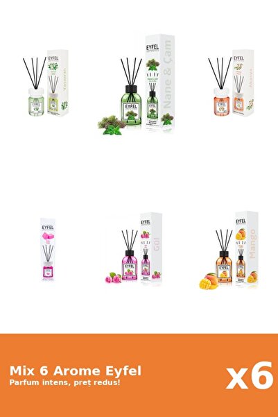 Eyfel Set 6 Mix Eyfel: 1x Acacia, 1x Bubble Gum, 1x Iasomie, 1x Mango, 1x Pin...