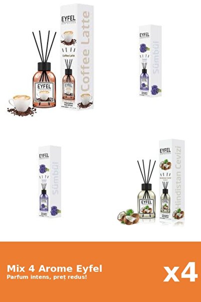 Eyfel Set 4 Mix Eyfel: 1x Cafea, 1x Nuca De Cocos, 2x Zambile