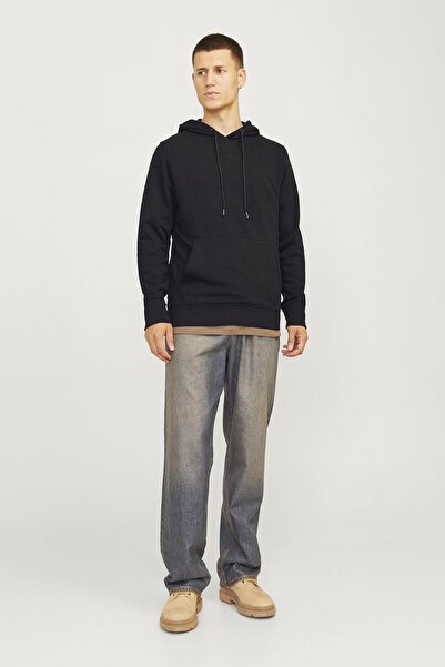 Jack & Jones Hanorac negru pentru bărbați JJEPAULOS SWEAT HOOD NOOS Cod model...