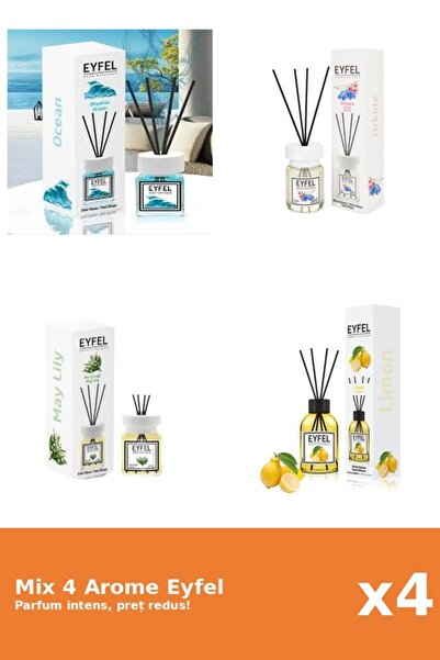 Eyfel Set 4 Mix Eyfel: 1x Lacramioare, 1x Lamaie, 1x Ocean, 1x Orhidee