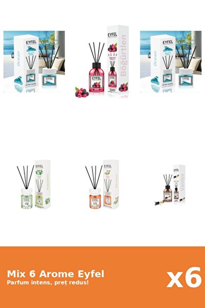 Eyfel Set 6 Mix Eyfel: 1x Acacia, 1x Fructe De Padure, 1x Iasomie, 2x Ocean, ...