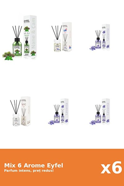 Eyfel Set 6 Mix Eyfel: 1x Bumbac, 3x Lavanda, 1x Orhidee, 1x Pin Si Menta