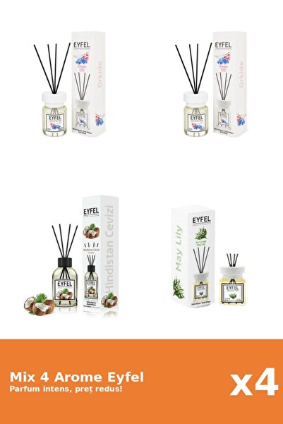 Eyfel Set 4 Mix Eyfel: 1x Lacramioare, 1x Nuca De Cocos, 2x Orhidee