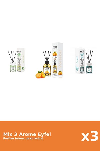 Eyfel Set 3 Mix Eyfel: 1x Angel, 1x Iasomie, 1x Portocala