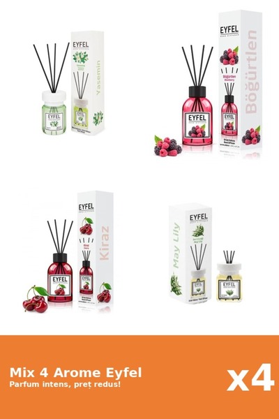 Eyfel Set 4 Mix Eyfel: 1x Cirese, 1x Fructe De Padure, 1x Iasomie, 1x Lacrami...