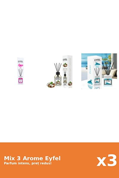 Eyfel Set 3 Mix Eyfel: 1x Bubble Gum, 1x Nuca De Cocos, 1x Ocean
