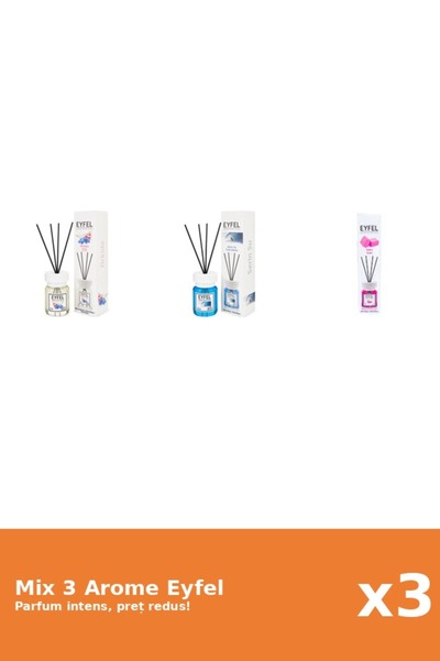 Eyfel Set 3 Mix Eyfel: 1x Bubble Gum, 1x Cool Water, 1x Orhidee