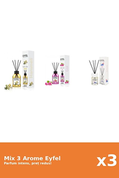 Eyfel Set 3 Mix Eyfel: 1x Mana Maicii Domnului, 1x Orhidee, 1x Trandafir