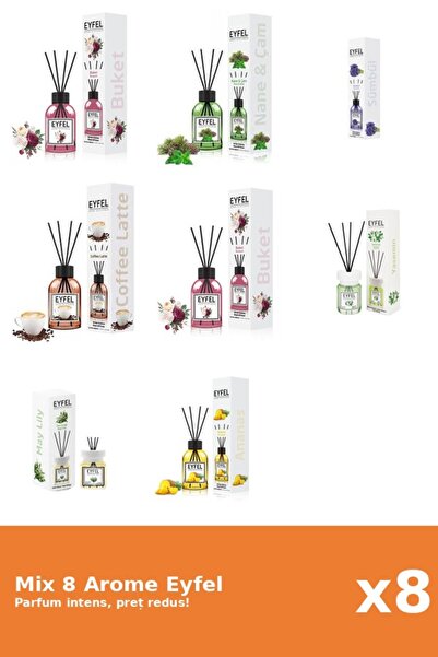 Eyfel Set 8 Mix Variat: 7 arome