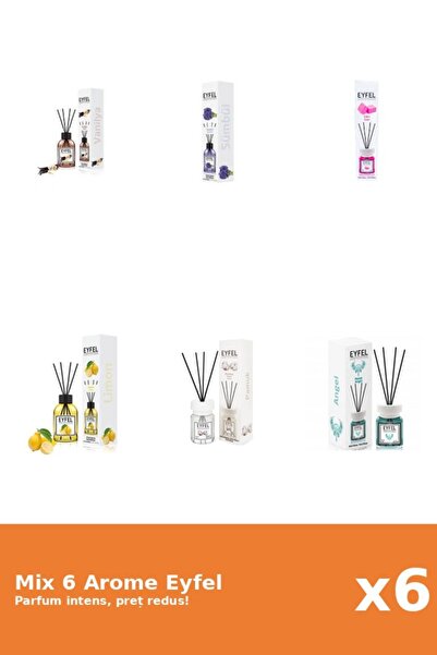 Eyfel Set 6 Mix Eyfel: 1x Angel, 1x Bubble Gum, 1x Bumbac, 1x Lamaie, 1x Vani...