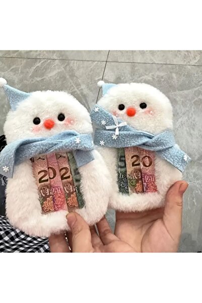 Fivy Cute Snowman Plush Card Holder Photocard 1 Piece