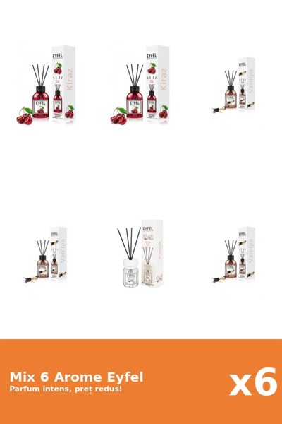 Eyfel Set 6 Mix Eyfel: 1x Bumbac, 2x Cirese, 3x Vanilie
