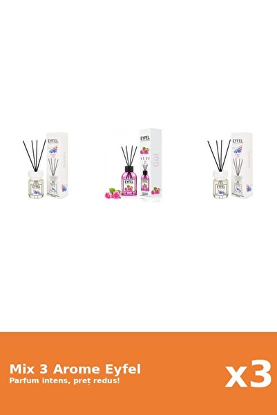 Eyfel Set 3 Mix Eyfel: 2x Orhidee, 1x Trandafir