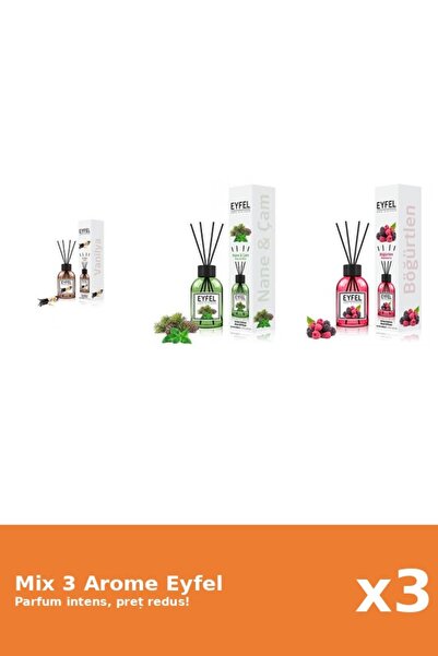 Eyfel Set 3 Mix Eyfel: 1x Fructe De Padure, 1x Pin Si Menta, 1x Vanilie