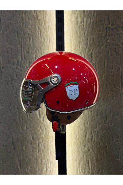 AEGIS Retro Açık Kask (Kırmızı)