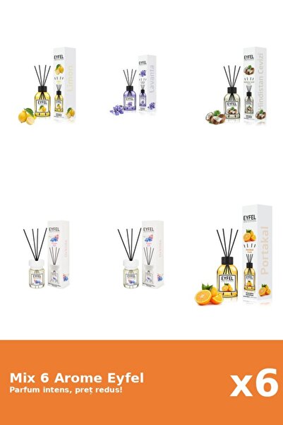 Eyfel Set 6 Mix Eyfel: 1x Lamaie, 1x Lavanda, 1x Nuca De Cocos, 2x Orhidee, 1...