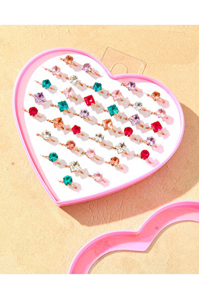 REDTAG مجموعة خواتم مزخرفة متنوعة للبنات (عبوة من 36 قطعة)