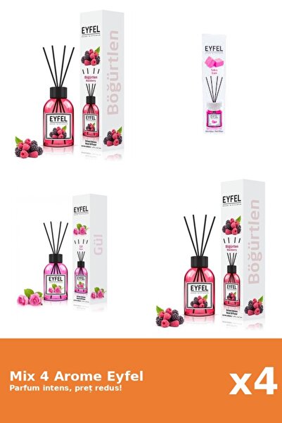 Eyfel Set 4 Mix Eyfel: 1x Bubble Gum, 2x Fructe De Padure, 1x Trandafir