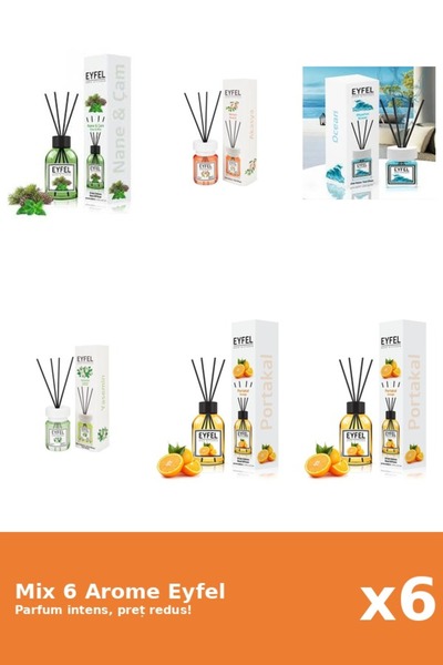 Eyfel Set 6 Mix Eyfel: 1x Acacia, 1x Iasomie, 1x Ocean, 1x Pin Si Menta, 2x P...