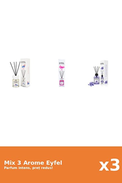 Eyfel Set 3 Mix Eyfel: 1x Bubble Gum, 1x Lavanda, 1x Orhidee