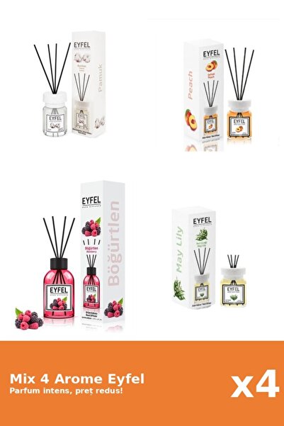 Eyfel Set 4 Mix Eyfel: 1x Bumbac, 1x Fructe De Padure, 1x Lacramioare, 1x Pie...