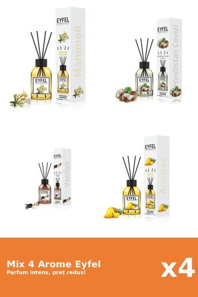 Eyfel Set of 4 Mix Eyfel: 1x Pineapple, 1x Manna of the Virgin, 1x Coconut, 1...