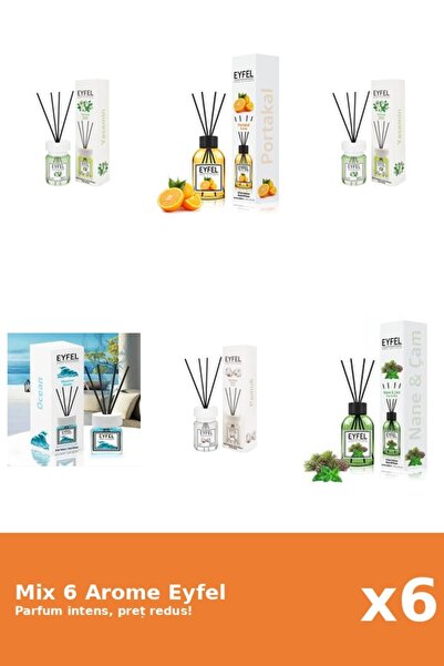 Eyfel Set 6 Mix Eyfel: 1x Bumbac, 2x Iasomie, 1x Ocean, 1x Pin Si Menta, 1x P...