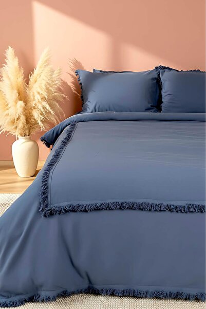Rivaİstanbul طقم غطاء لحاف مادوكس دارك ستورم مزدوج 100% قطن - طقم زينة مكون م...