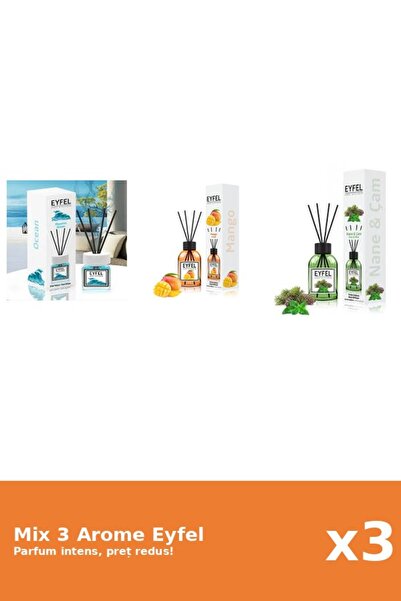 Eyfel Set 3 Mix Eyfel: 1x Mango, 1x Ocean, 1x Pin Si Menta