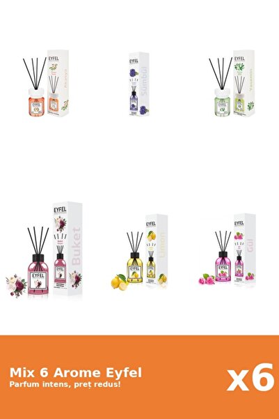 Eyfel Set 6 Mix Eyfel: 1x Acacia, 1x Bouquet, 1x Iasomie, 1x Lamaie, 1x Trand...