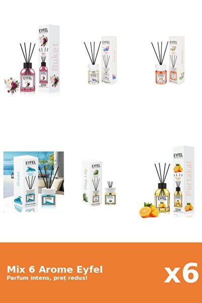 Eyfel Set 6 Mix Eyfel: 1x Acacia, 1x Bouquet, 1x Lacramioare, 1x Ocean, 1x Or...