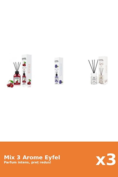 Eyfel Set 3 Mix Eyfel: 1x Bumbac, 1x Cirese, 1x Zambile