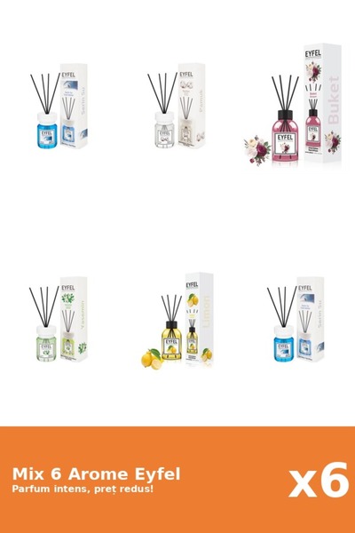 Eyfel Set 6 Mix Eyfel: 1x Bouquet, 1x Bumbac, 2x Cool Water, 1x Iasomie, 1x L...