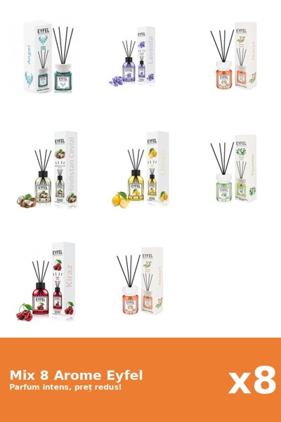 Eyfel Set 8 Mix Eyfel: 2x Acacia, 1x Angel, 1x Cirese, 1x Iasomie, 1x Lamaie,...