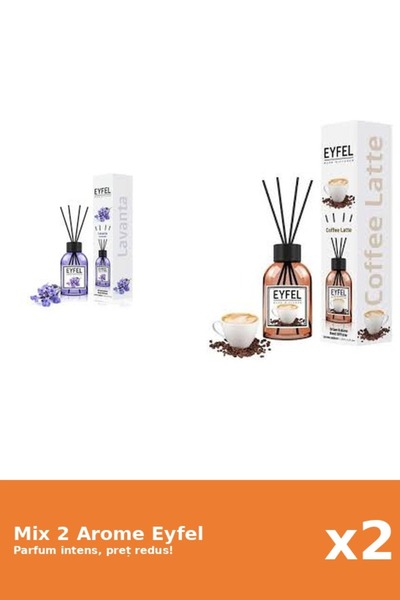 Eyfel Set 2 Mix Eyfel: 1x Cafea, 1x Lavanda