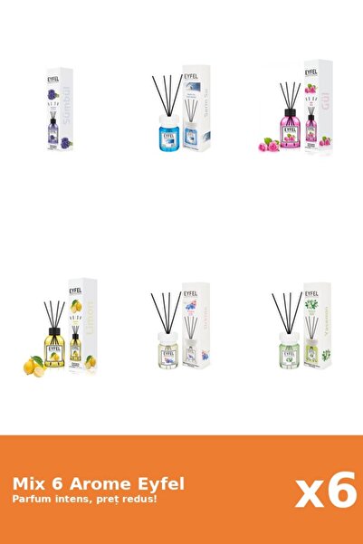 Eyfel Set 6 Mix Eyfel: 1x Cool Water, 1x Iasomie, 1x Lamaie, 1x Orhidee, 1x T...