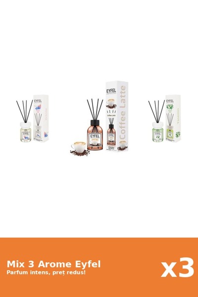Eyfel Set 3 Mix Eyfel: 1x Cafea, 1x Iasomie, 1x Orhidee