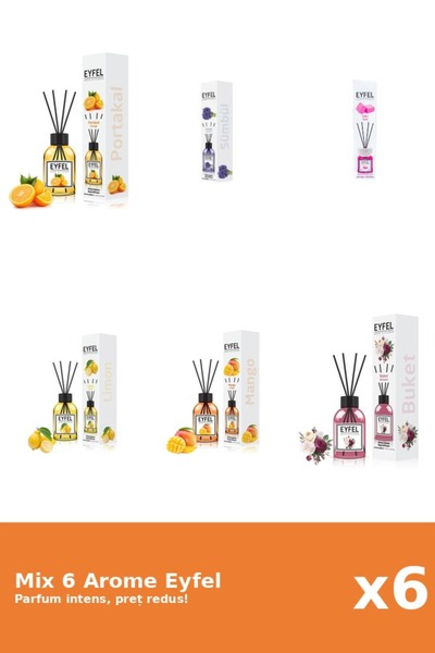 Eyfel Set 6 Mix Eyfel: 1x Bouquet, 1x Bubble Gum, 1x Lamaie, 1x Mango, 1x Por...